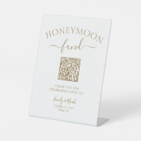 Panneau QR Code Minimaliste Caisse de Lune de Miel