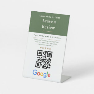 Panneau QR Code pour laisser un avis Avis Google