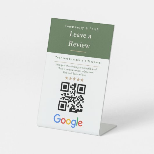 Panneau QR Code pour laisser un avis | Avis Google (Recto)