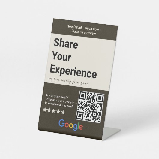 Panneau QR Code pour Partager Votre Expérience de  (Recto)