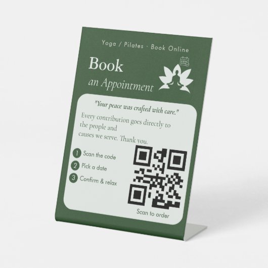 Panneau QR Code Réservation de Livre Moderne | Ren (Recto)