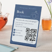Panneau QR Code Réservation Livre Bleu Gras | Rend (In SItu)