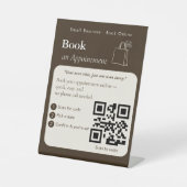 Panneau QR Code Réserver en Gras Sable | Rendez-vo (Recto)