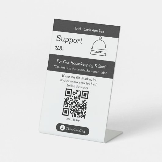 Panneau QR Code Soutenez-Nous en Gras (Recto)