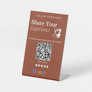 Panneau QR Code Terracotta Gras Partagez Votre Exp