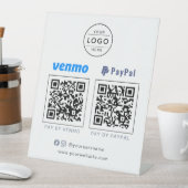Panneau QR de paiement moderne bleu professionnel (In SItu)