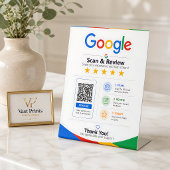 Panneau QR de révision Google pour les commentaire