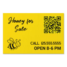 🌻 Panneau QR personnalisé pour la vente de miel