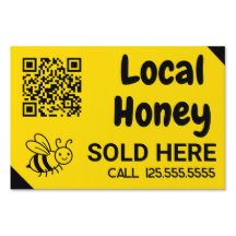🌻 Panneau QR personnalisé pour la vente de miel l