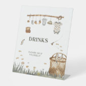 Panneau Reel Fun Fishing Baby shower Boissons (Recto)