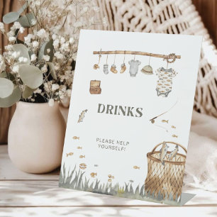 Panneau Reel Fun Fishing Baby shower Boissons