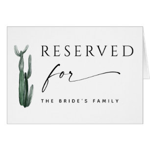 Panneau réservé Cactus aquarelle Mariage Boho