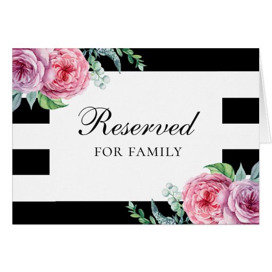 Panneau réservé du mariage Boho. Fleurs de jardin  (Devant Horizontal)