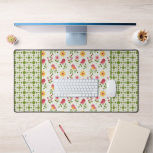 Panneau Retro Pink Spring Birds