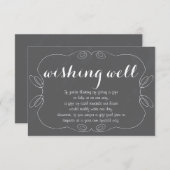 Panneau romantique Chalkboard Wing Cartes de puits (Devant / Derrière)