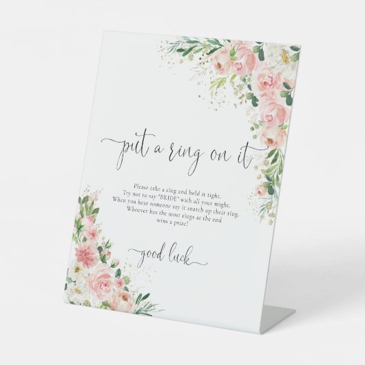 Panneau Rose Gold Poudré Mets-Lui Une Bague Au Doi (Recto)