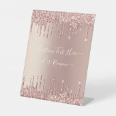 Panneau rose Parties scintillant or Pedestal avec (Recto)