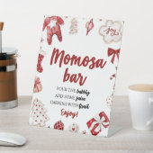 Panneau rouge Baby shower de Noël Momosa Bar (In SItu)