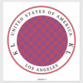 Panneau rouge et violet pour autocollant de vacanc (Feuille)