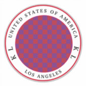 Panneau rouge et violet pour autocollant de vacanc (Devant)