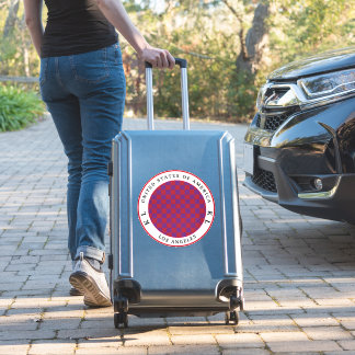 Panneau rouge et violet pour autocollant de vacanc