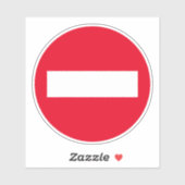 Panneau rouge rond autocollant vinyle (Feuille)