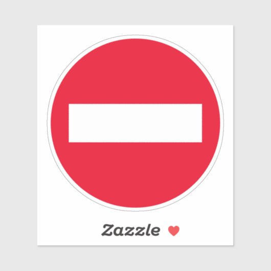 Panneau rouge rond autocollant vinyle (Feuille)