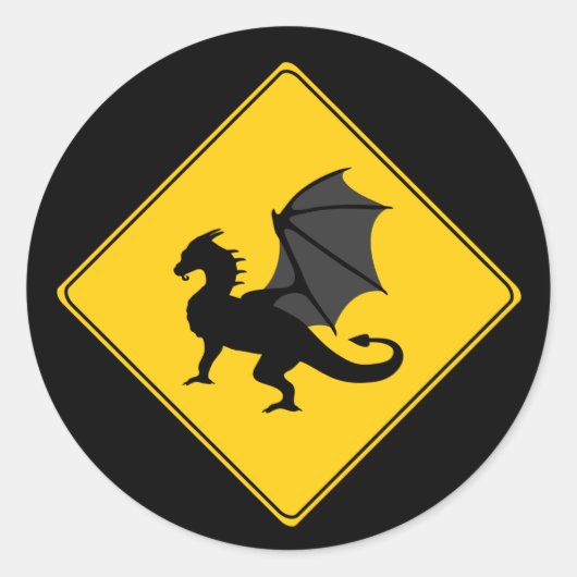 Panneau routier - Sticker Dragon (Devant)