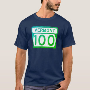 Panneau routier Vermont Route 100 (patiné) T-Shirt