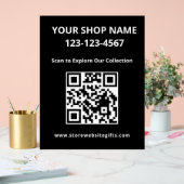 Panneau signalétique en acrylique avec code QR mar (Mariage)
