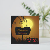 Panneau silhouette Halloween - Invitation à la fêt (Debout devant)