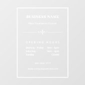 Panneau simple blanc pour petites entreprises, heu (Feuille)
