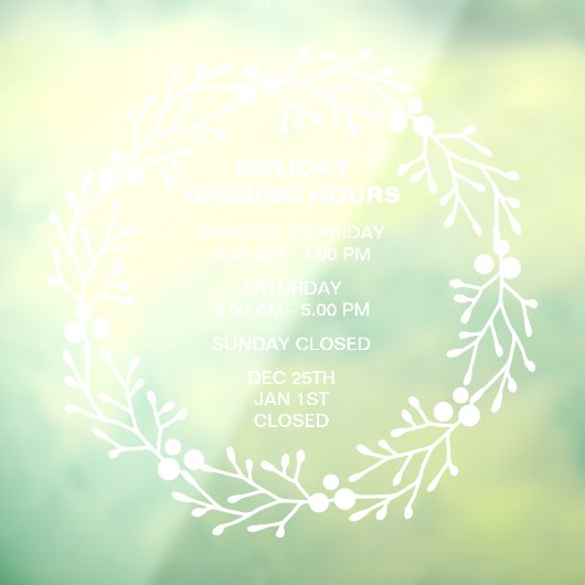 Panneau simple des heures d'ouverture pour les vac (Feuille 3)