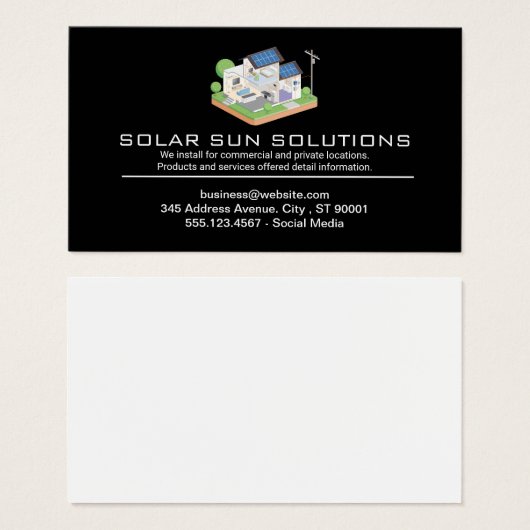 Panneau solaire | Installation d'énergie propre (Devant & derrière)