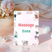 Panneau spa Party Pamper Birthday Massage Zone