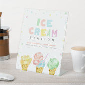 Panneau Station de crème glacée Pastel Anniversair (In SItu)