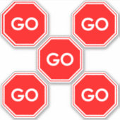 Panneau stop Humour 5 Autocollants en vinyle coupé (Devant)