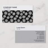 Panneau supérieur - Carte de visite à motif floral (Devant / Derrière)