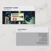 Panneau supérieur - Carte de visite de gare (Devant / Derrière)