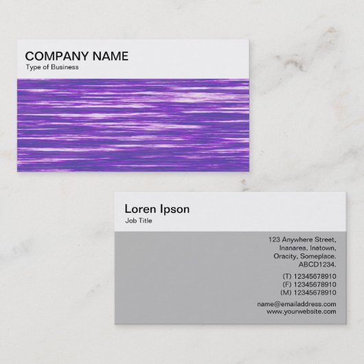 Panneau supérieur - Carte de visite d'interférence (Devant / Derrière)