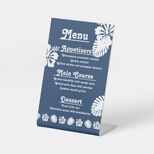 Panneau sur piédestal à motif d'Hibiscus Tropical