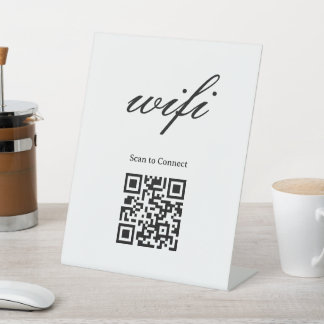 Panneau sur socle | Code Qr Wifi Moderne