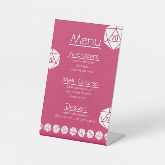 Panneau Tabletop Chic en Framboise (Recto)