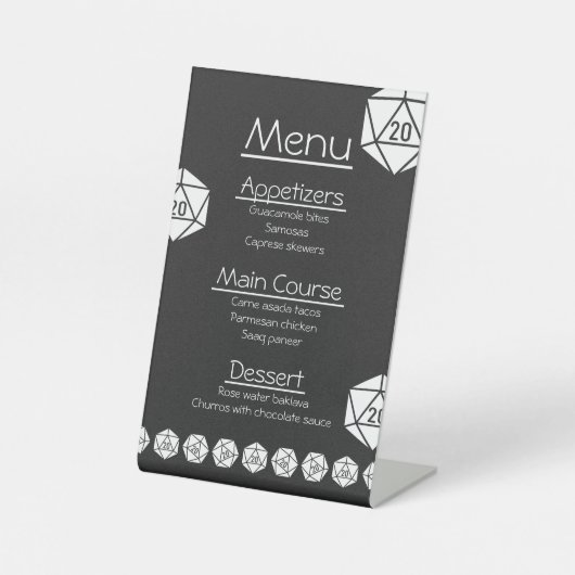 Panneau Tabletop Chic en noir (Recto)