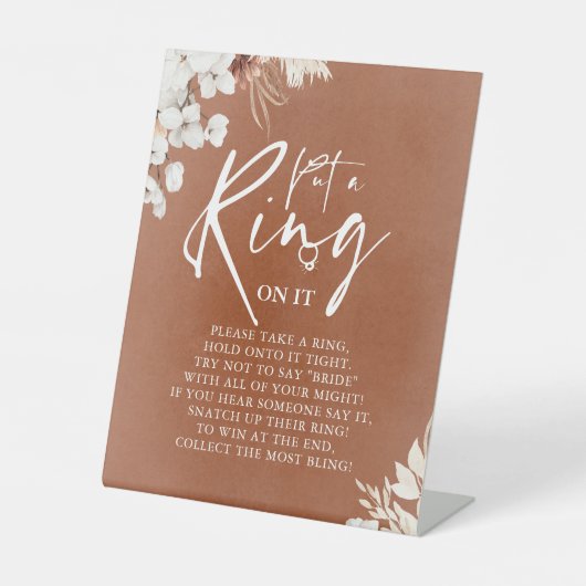 Panneau Terracotta Fleurs Blanches Bohème Mettez-L (Recto)