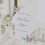 Panneau texte personnalisé Brunch et Bubbly<br><div class="desc">Customisez ce panneau avec votre texte pour répondre à vos besoins. Objets correspondants trouvés dans la boutique Adore Paper Co. Zazzle.</div>