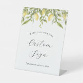 Panneau texte personnalisé de la branche de citron (Recto)