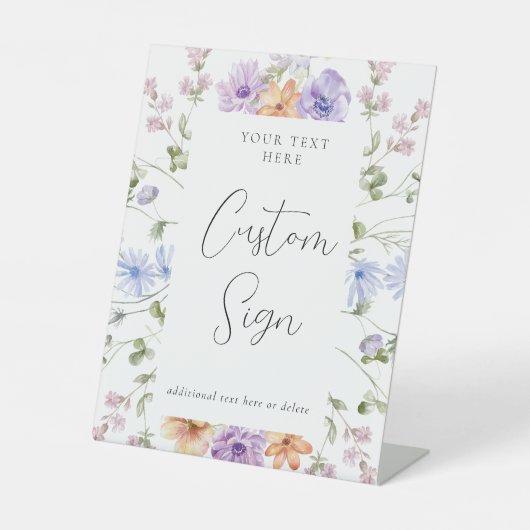 Panneau Texte personnalisé de la Fête des mariées  (Recto)