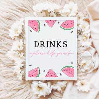 Panneau Un dans un melon Signal Watermelon Boisson