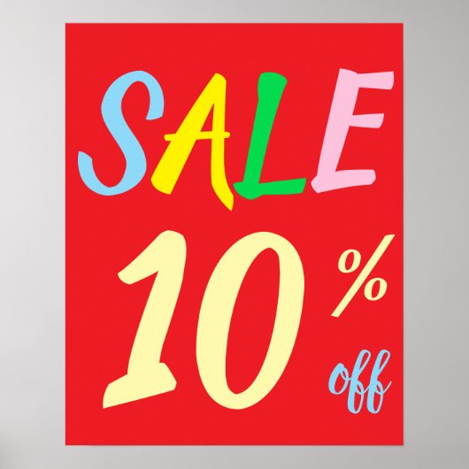 Panneau Vente importante, 10% Promo Poster (Devant)